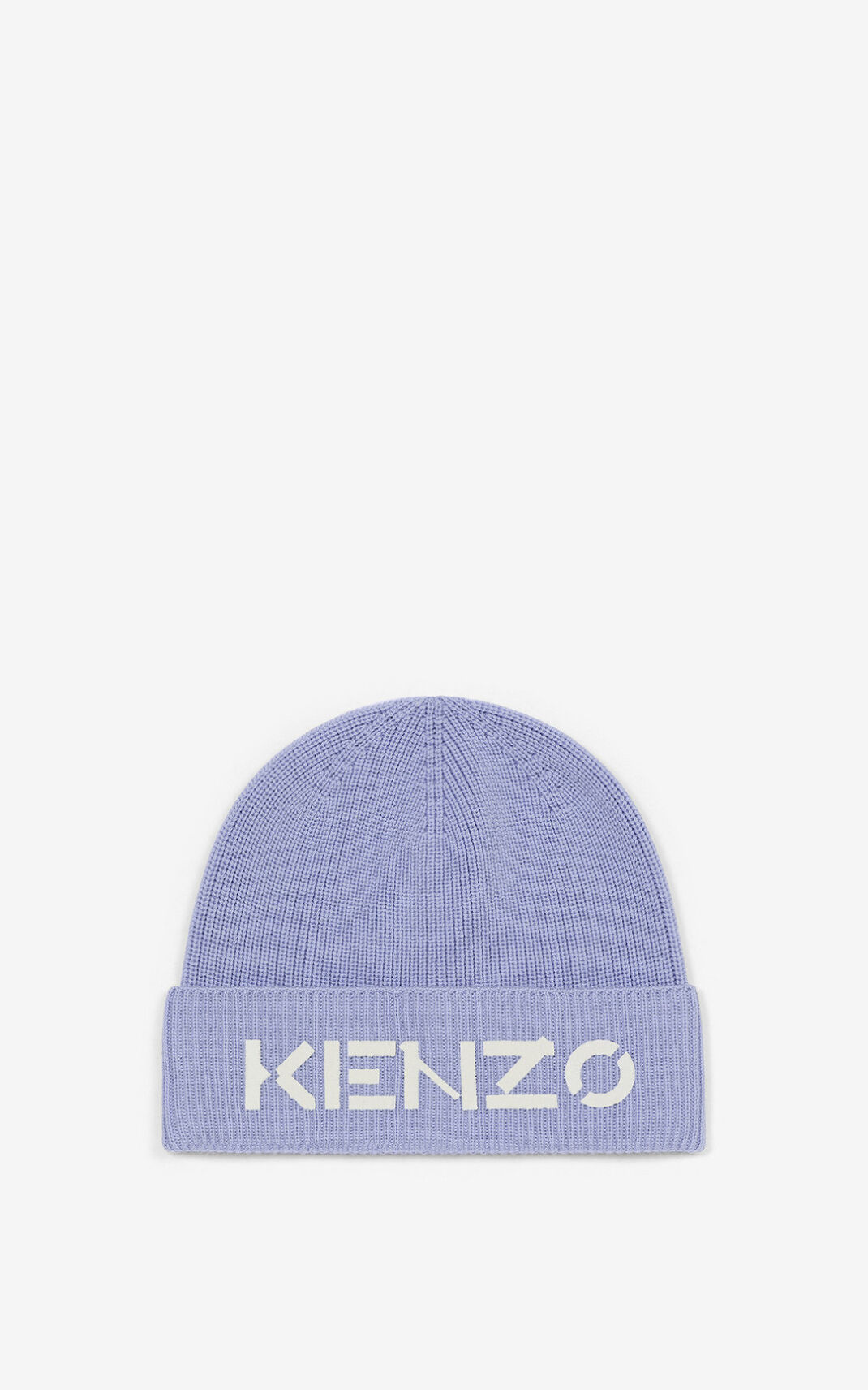 Kenzo Logo knit Beanie Light Blue For Womens 7083SLZIW